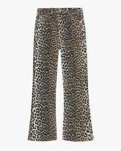 Betzy Cropped Leopard Print Jean