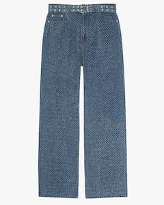 Womens Jeans: Izey Fluffy Belt Jean