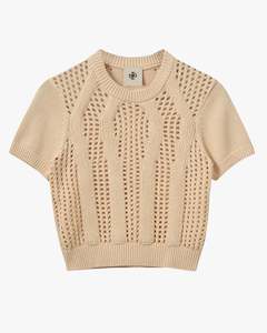 Tomorrow Cotton Lace Knit Tee