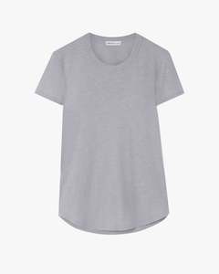Sheer Slub Crew Neck Tee