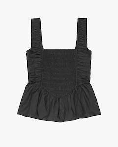 New To Sale: Cotton Poplin Smock Strap Blouse