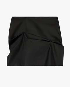 Duchesse Nylon Tuck Detail Mini Skirt