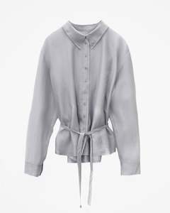 Sheer Shirred Back Blouse
