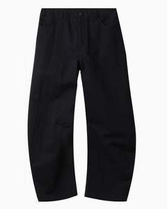 Deep Curved Cotton Blend Pants
