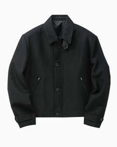 Coor: Wool Linen Blend Leather Tab Jacket
