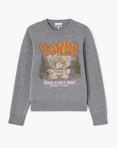 Womens Knitwear: Teddy Forest Wool Sweater