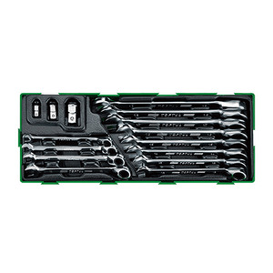 GTA1541 Toptul Rev Ratchet Spanner Set 15pc Insert Tray