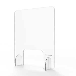 Acrylic Counter And Desk Screens: Lookout Acrylic Sneeze Guard Counter Screen 800x1000mm With Cut Out