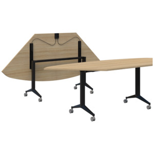 Modular Flip Tables: Boost Flip Modular Trapezoid Meeting Table