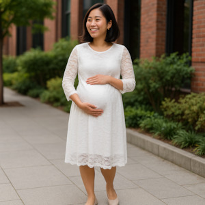 Products: Maternity Lace Party Dress WTA006 - Workthreads