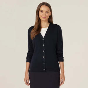 Acrylic Button Front Cardigan - CAT5BR - Workthreads