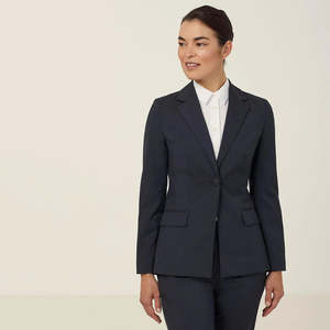Products: Poly Viscose Stretch 1 Button Mid-Length Jacket - CAT16H - Workthreads