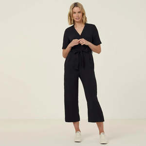 Products: Heavy Stretch Georgette Short Sleeve Jumpsuit - CAT3RT - Workthreads