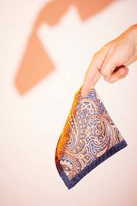 WORLD Pochette - Silk Navy Orange 4 Piece