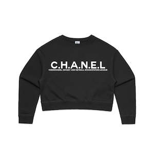 Vol.1 C.H.A.N.E.L Crop Sweat Blackish - Unisex