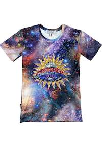 Worldman 2019 2020: WORLD 5065 Galaxy T-Shirt Deep Dark w/ UFO (UNISEX)