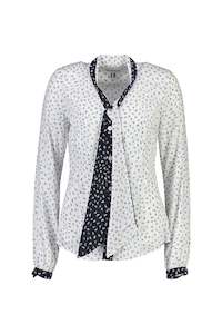 World Womens 2019 2020: WORLD 4510 Fallacious Blouse White Black Print