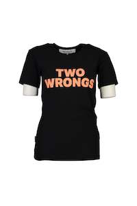 30 Off Worldman: WORLD 4501 Two Wrongs T (Unisex) Black