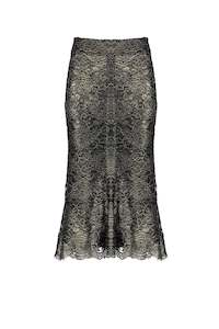 WORLD 4367B Beegee Skirt Black Gold Lace