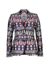 50 Off Past Seasons Womens: WORLD 4357 Staying Alive Blazer Navy Fern
