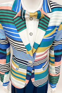World Womans Spring Summer 2021: WORLD 4630 Explicit Blazer Multi Stripe