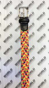 Worldman Spring Summer 2021: WORLD Stretch Webbing Belt - Fluoro 22