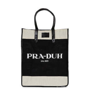 Cool Hunter Market Bags: The Cool Hunter Market Bag Black Leather - Pra-Duh - NEW
