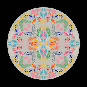 Qeeboo: Qeeboo Carpet Let's Dance Human Traces Light Round