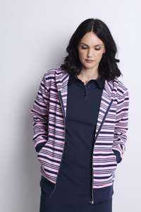 Worldman 2019 2020: WORLD 5561 Folklore Hoodie Pink Navy Stripe (UNISEX)