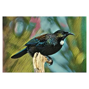 Home Decor Accessories Nz: Tui Print on Glass
