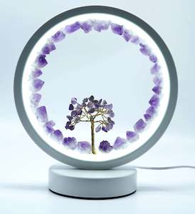 Amethyst LED USB Lamp with Gemstone Tree