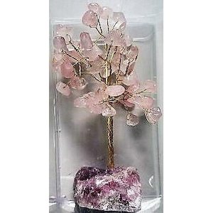 Crystal: Gemstone Tree Crystal Base Gemstone-Rose Quartz