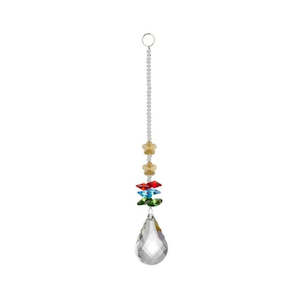 Crystal: Crystal Suncatcher-Multi Cluster Teardrop 30cm