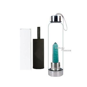 Crystal Bottle: Crystal Water Bottle-Lapis Lazuli Point