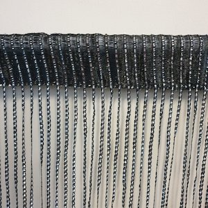 Fly String Curtain- Black and Silver