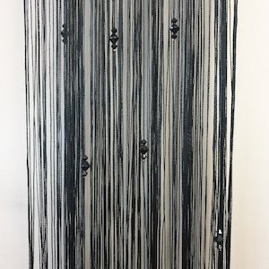 Fly String Curtain 3 Beaded-Black