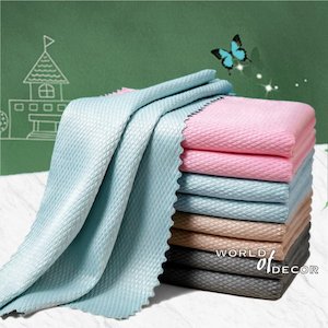 Microfibre Glass Cleaning Cloth-Blue