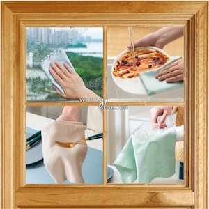 Microfibre Glass Cleaning Cloth-Brown