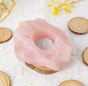 Valentines Gift: Rose Quartz Candle Holder