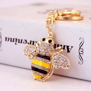 Key Ring Holder: Diamante Key Ring-Buzzy Bee