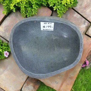 Rock Bird Bath: Stone Bird Bath Bowl-R11
