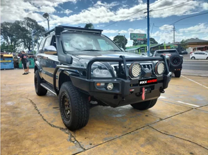 Products: Rockarmor Premium Steel Bullbar To Suit Toyota Prado Fj120 03-09 (Full Bar Replacement)