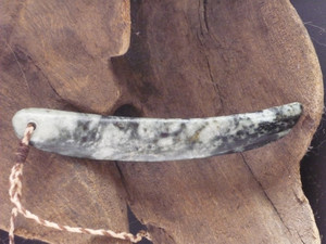 Kokopu Blade Pendant Woven Stone Jade