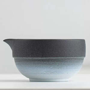 Matcha Bowl: Black Gradient Blue Matcha Bowl