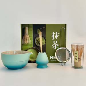 Matcha Set: Aqua Ocean Wave Matcha Set 5 Pieces