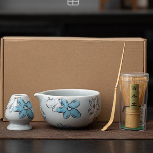 Ice Gray Blossoms Matcha Set 4 Pieces