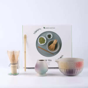 Matcha Set: Rainbow Colorful Matcha Set 4 Pieces
