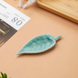 Chopstick Accessories: No.2 Celadon Leaf Chopstick Rest