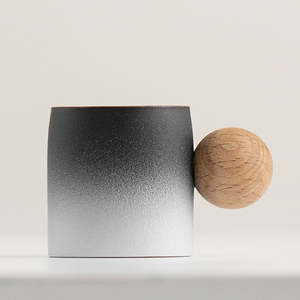 Gradient Jupiter Tea Cup 70ml (Black to Grey)