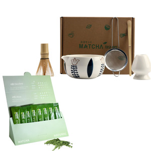 White Floral Set 5p+Matcha Powder Pack